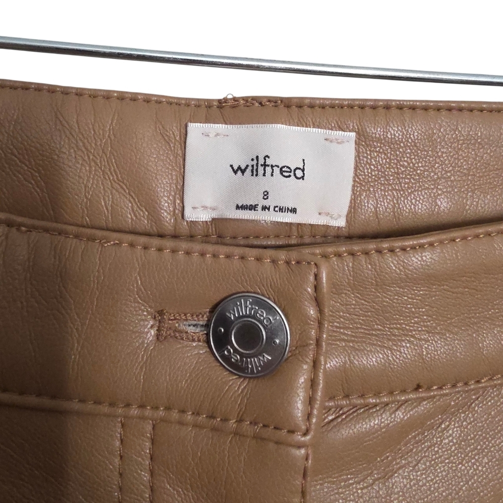 Wilfred Melina Faux Leather Cropped Straight Leg Pants 8 - Picture 5 of 14